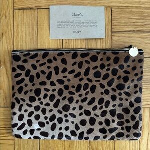 Clare V. Calf Hair Clutch/ Pouch